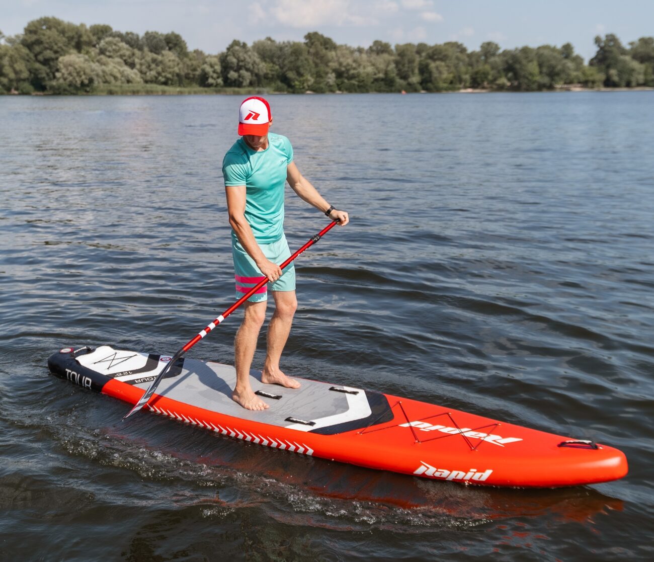 Pripučiama irklentė Rapid Tour 12’6″ Red - Vaizdas 4