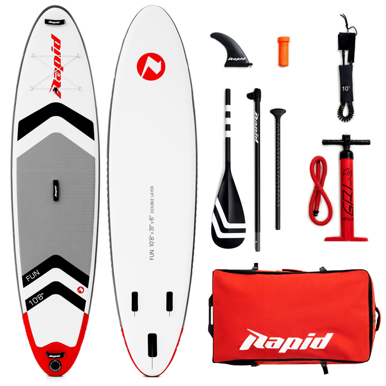 Pripučiama irklentė Rapid Fun 10'8" White - Vaizdas 2