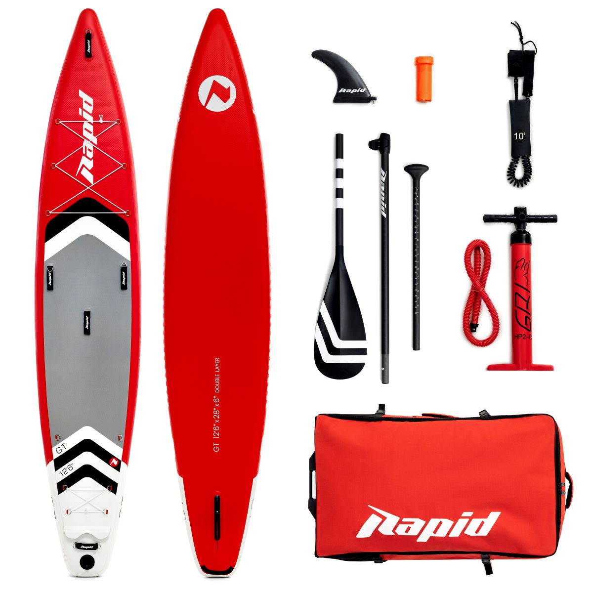 Pripučiama irklentė „Rapid GT“ 12’6″ Red - Image 11