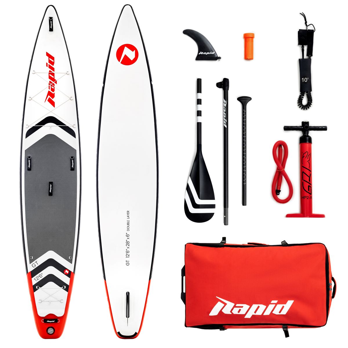 Pripučiama irklentė „Rapid GT“ 12’6″ White - Image 13
